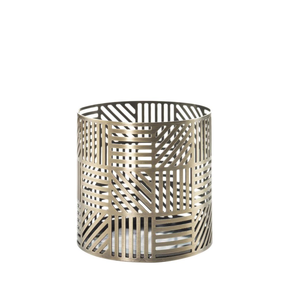 Yankee Candle Crosshatch Brass Fragrance Sphere / Small Pillar Holder £2.99